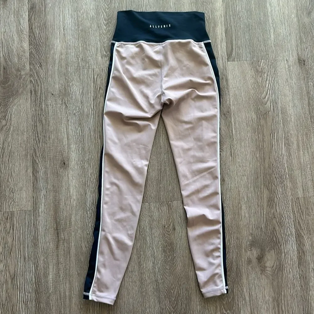 Anthropologie All Fenix Ivy 7/8 Leggings‎ Nude Black Colorblock XS